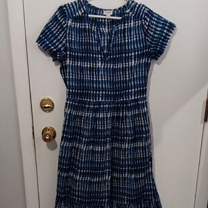 J CREW Navy and White Maxi Dress